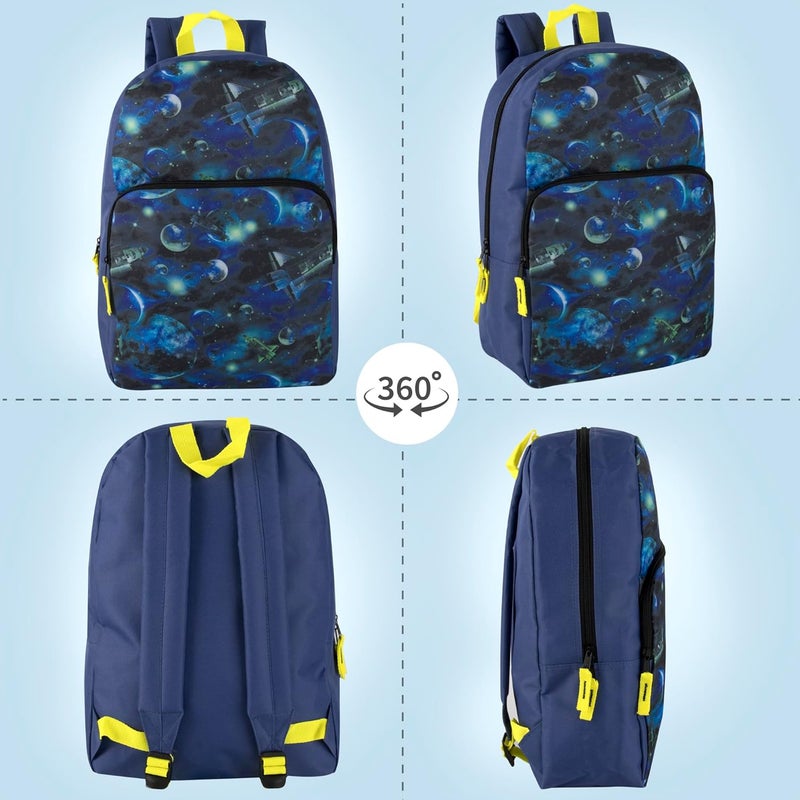 Trailmaker Fun School Backpack for Elementary Middle School Girls and Boys | 17 Inch Printed Backpacks for School Kids, Travel (Shoot for the Stars) - Image 3